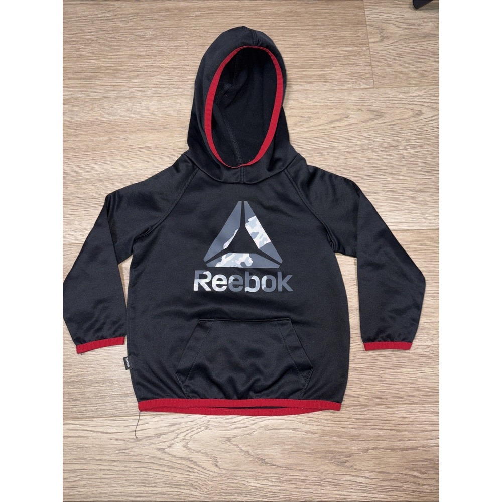 Rebook Boys 2T Multicolored Black Hoodie With Logo